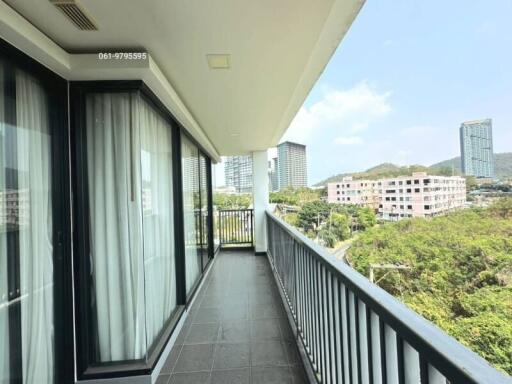 Spacious balcony with city view and ample natural light