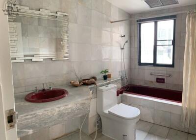 Modern bathroom with natural light