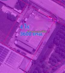 Infrared satellite imagery of a property with overlaid text