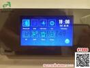 Electronic control panel with digital display showing Bluetooth, USB, FM Radio, SD card, AUX input, Timer, and Clock functions