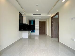 Modern kitchen with updated appliances in a new apartment