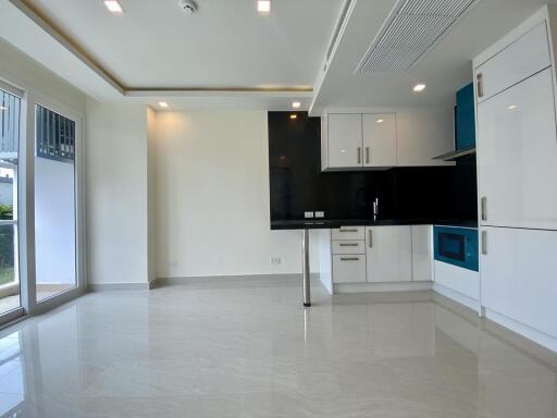 Spacious modern kitchen with bright natural light