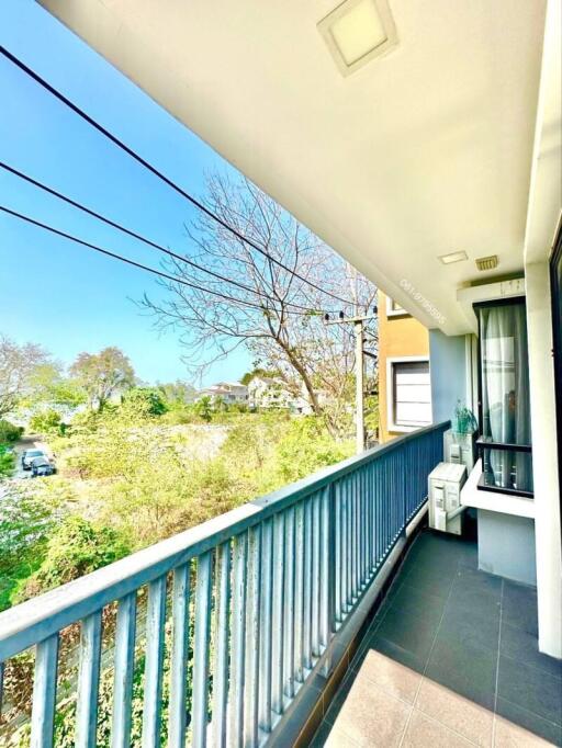 Spacious balcony with a scenic view and ample sunlight