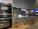 Modern kitchen with high-end appliances and sleek design