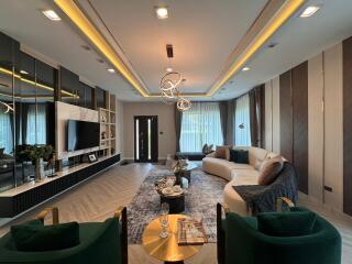 Modern living room interior with elegant furniture and stylish design