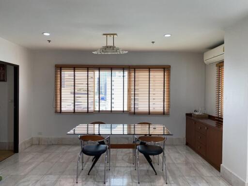 Modern dining room with natural light