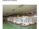Spacious industrial factory interior with machinery packed for shipping