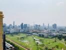 Panoramic city view from a high-rise building