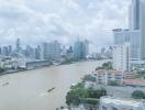 Panoramic urban view from a high-rise