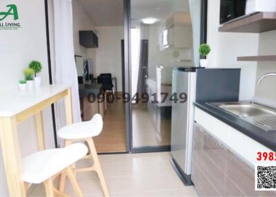 Modern kitchen with open concept to the living area