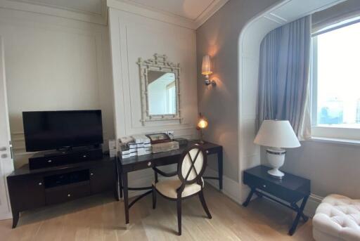 Elegant living room interior with natural light