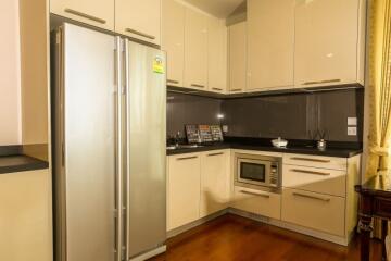 Modern kitchen with stainless steel appliances