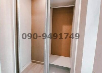 Modern bedroom with built-in wardrobe