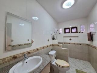 Modern bathroom with natural light