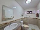 Modern bathroom with natural light