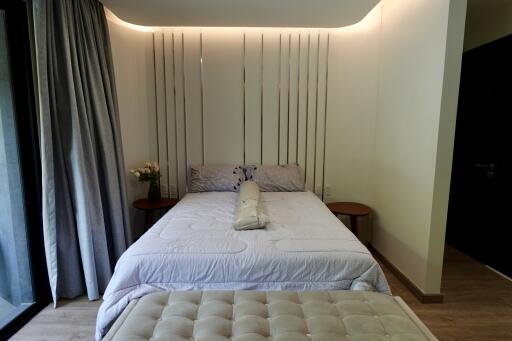 Modern bedroom with elegant decoration and natural lighting