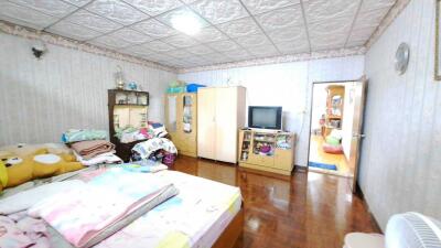 Cozy bedroom with furniture and decorative elements