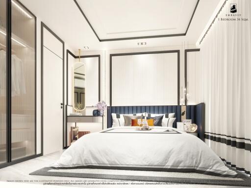 Newly luxurious 1-bedroom condo