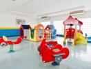 Bright and colorful indoor playroom