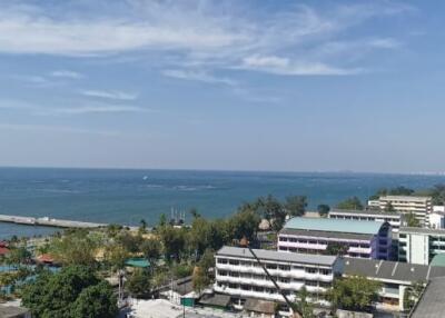 Panoramic seaside view from a building
