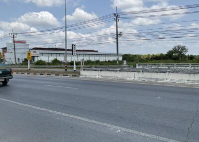 Outside view of a property showing the nearby road and infrastructure