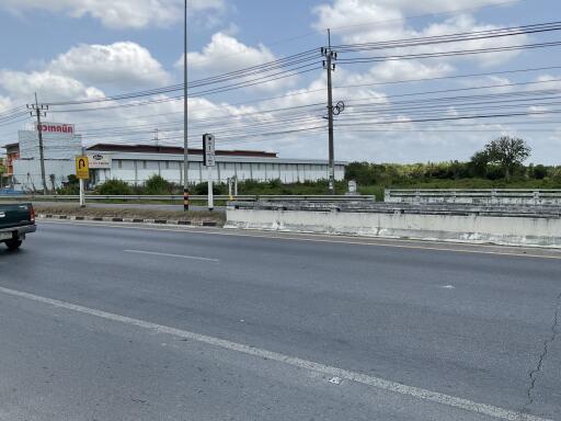 Outside view of a property showing the nearby road and infrastructure