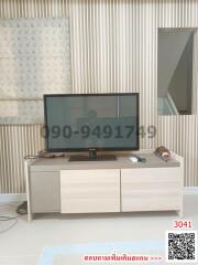 Modern living room interior with television unit