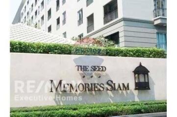 เช่า The Seed Memorial Siam  1 นอน 38 ตรม. 200 เมตรถึง BTS สนามกีฬาแห่งชาติ 20,000 บาทต่อเดือน