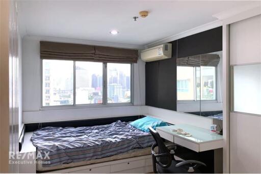 Fully Furnished Condo 10 Mins Walk to MRT Phra Ram 9 - Clean & Safe