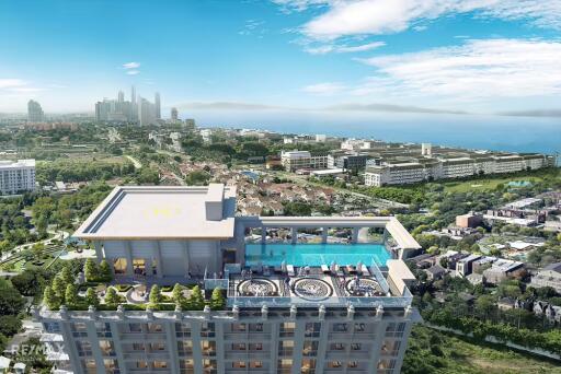 Good investment price, new project located in the best location of Jomtien Sea, Pattaya.