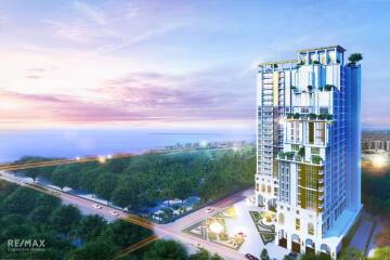 Good investment price, new project located in the best location of Jomtien Sea, Pattaya.