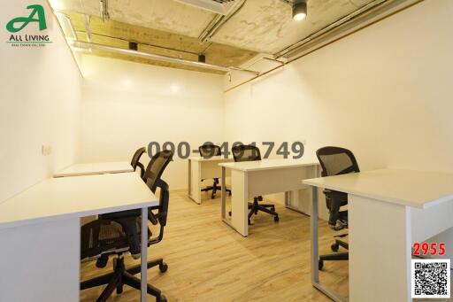 Modern office space with desks and chairs