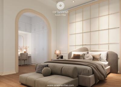 Elegant Bedroom with Sophisticated Decor in Orienna Azure Villas