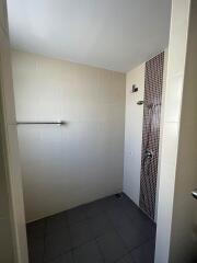 Modern minimalist bathroom with walk-in shower