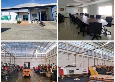 Industrial property including exterior, meeting room, and production areas