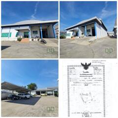 Multiple views of a commercial property with parking space and building exterior