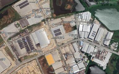 Aerial view of an industrial area