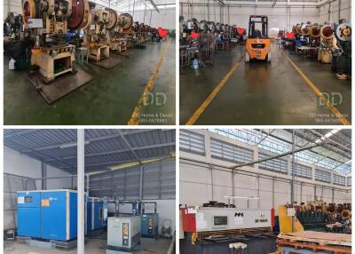 Industrial machinery and working space in a manufacturing plant