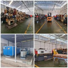 Industrial machinery and working space in a manufacturing plant