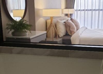 Elegant modern bedroom with natural light