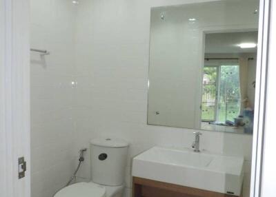 Modern bathroom with white fittings