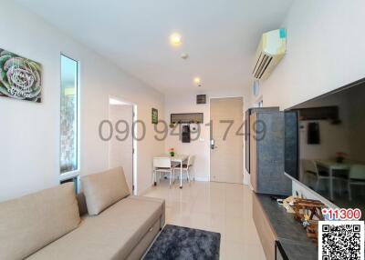 Spacious and modern living room with natural light