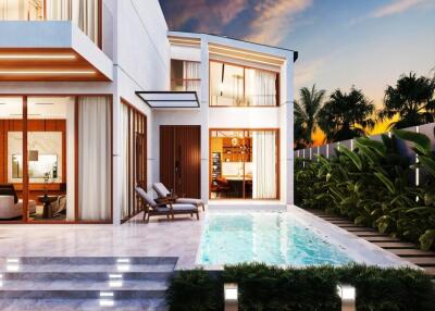 New luxury pool villa in Mabprachan area for sale