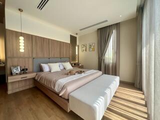 Modern bedroom with natural light