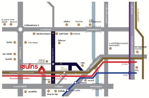 Layout map of local streets and transportation lines