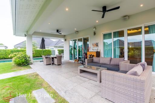 A Solid and Spacious 3 Bedroom Pool Villa in Popular Baan Phu Thara project near Black Mountain Golf for Sale in Hua Hin