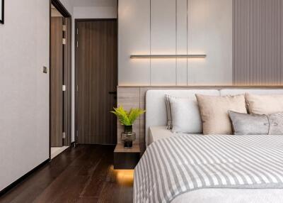 Modern bedroom with a stylish interior design