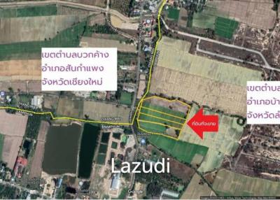 Land for sale in Sankampaeng (border of Buak Kang - Ban Thi)