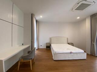 Spacious modern bedroom with minimalist design