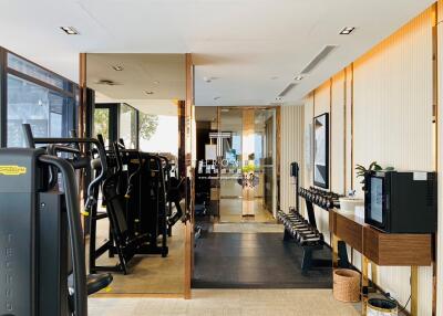 Modern home gym with exercise equipment